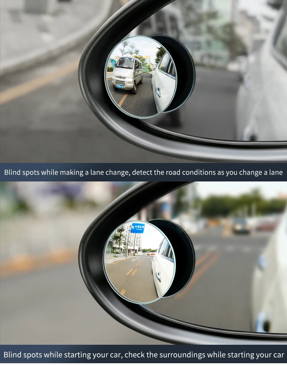 Baseus 360 Degree Universal Blind Spot Mirror For Car HOT Sale Frameless Wide Angle Telescopic Inspection Parking Mirror