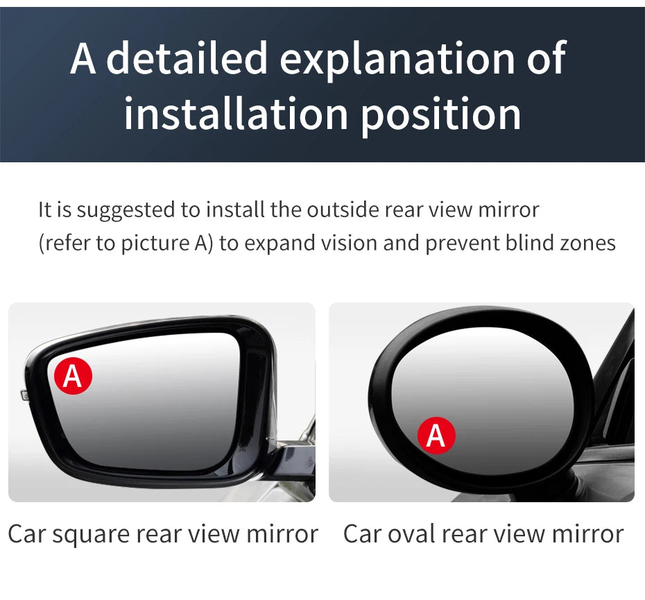 Baseus 360 Degree Universal Blind Spot Mirror For Car HOT Sale Frameless Wide Angle Telescopic Inspection Parking Mirror