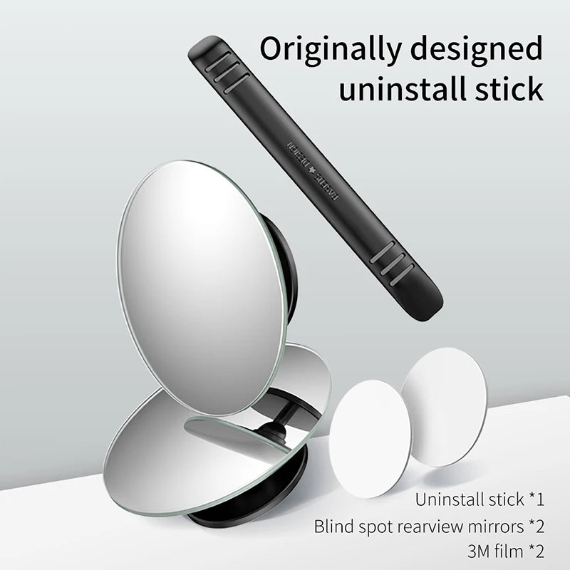 Baseus 360 Degree Universal Blind Spot Mirror For Car HOT Sale Frameless Wide Angle Telescopic Inspection Parking Mirror