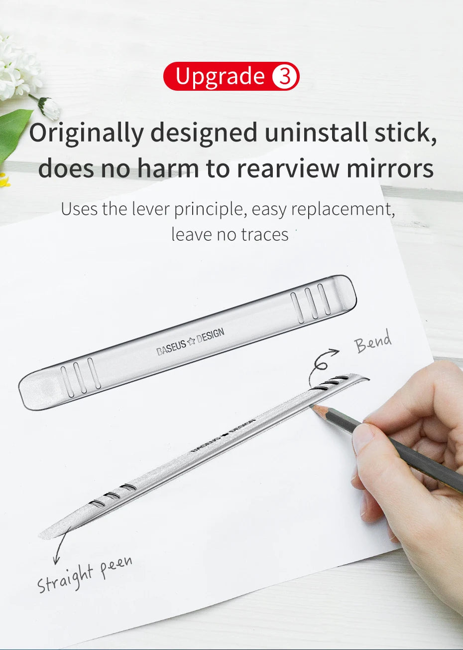 Baseus 360 Degree Universal Blind Spot Mirror For Car HOT Sale Frameless Wide Angle Telescopic Inspection Parking Mirror