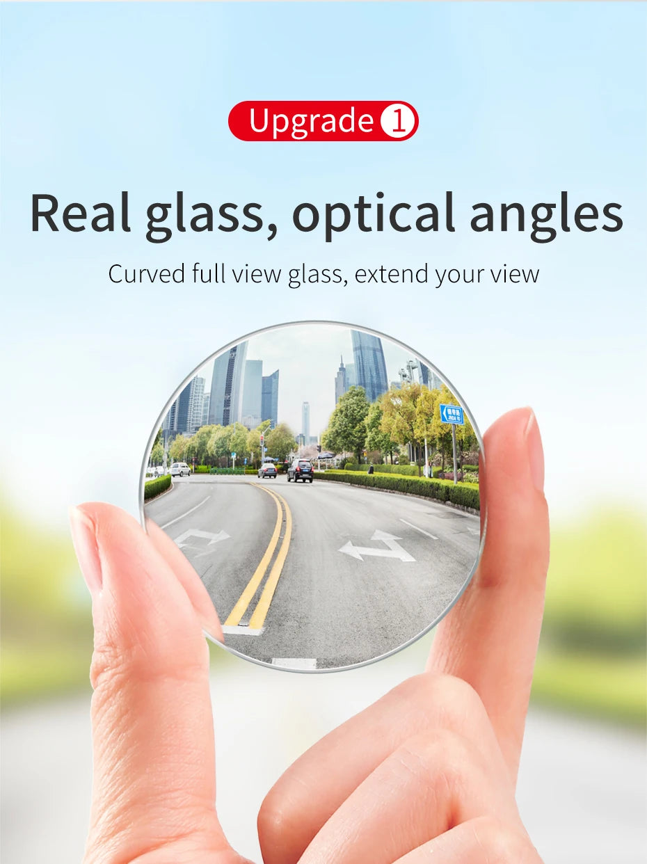 Baseus 360 Degree Universal Blind Spot Mirror For Car HOT Sale Frameless Wide Angle Telescopic Inspection Parking Mirror