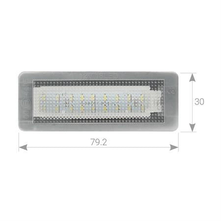 Plafoniere luce targa LED SMART 450/451 DAL 1998 AL 2014OEM A4518200256
