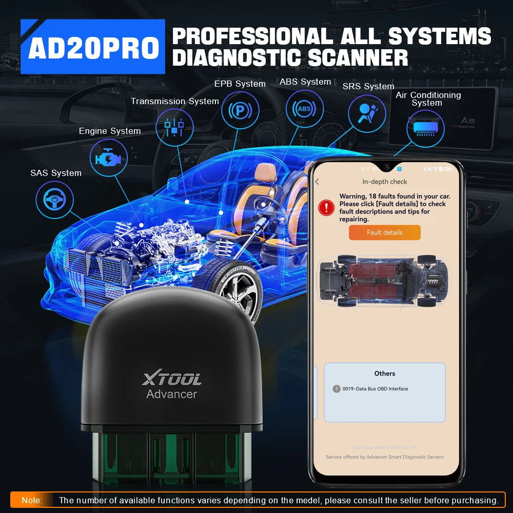 XTOOL AD20PRO OBD2 Code Reader Full System Car Diagnostic Tool Oil Reset & Battery Test AD20 pro OBD2 Bluetooth Scanner