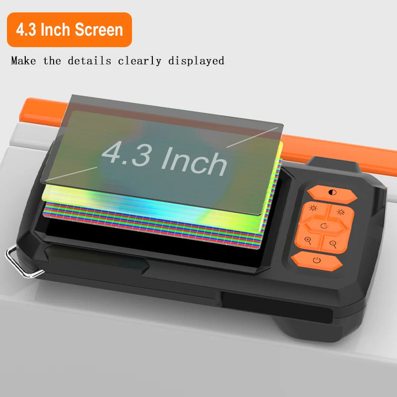 Industrial Endoscope Camera 4.3Inch Screen HD1080P USB 8MM Lens 8 LEDs 1M-100M Car Pipe Inspection Borescope Camera Waterproof