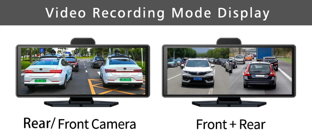 10.26" 4K Dash Cam Carplay Android Auto GPS 5G WIFI FM BT Car Dvr 360 ° Rotation Dual Lens Dashcam Truck Camera Drive Recorder