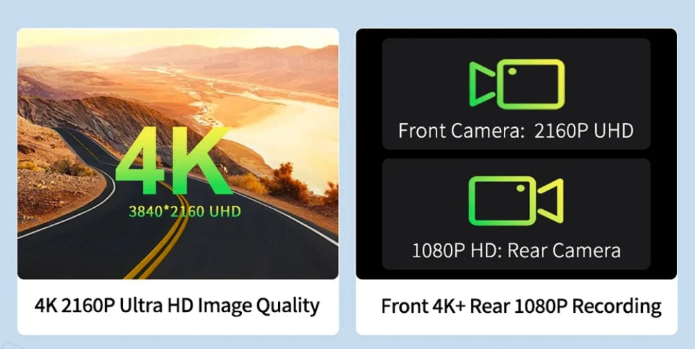 10.26" 4K Dash Cam Carplay Android Auto GPS 5G WIFI FM BT Car Dvr 360 ° Rotation Dual Lens Dashcam Truck Camera Drive Recorder