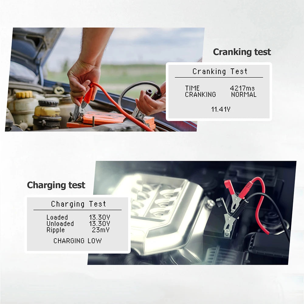 ANCEL BST100 Car Battery Tester 12V Battery Analyzer Multilingual Cranking Charging Circut Test Auto Diagnostic Tools PK BM550