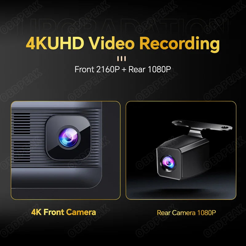 NEW H6 Dashcam 4K GPS WIFI Touch 11.26 Inch Night Vision Car DVR Dash Cam Black box Video recorder Camera Rear View Mirror