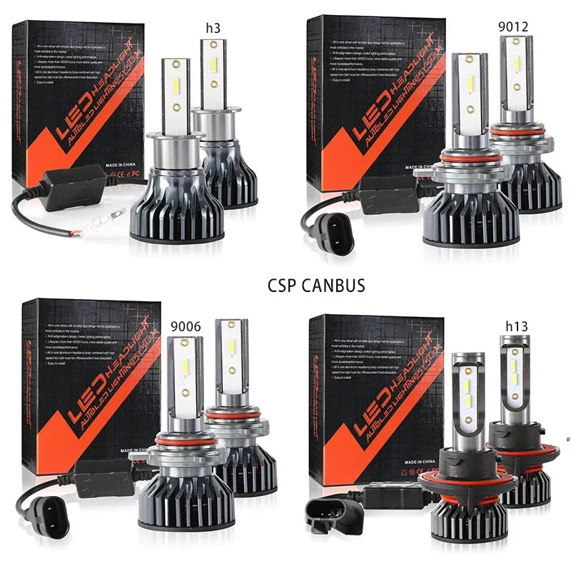 Heyword 26000lm 160W 1860 CSP chip 3000k/4300k/6000k/8000k Car LED Headlight h4 h7 h1 LED headlights 9005 H7 h11 led light