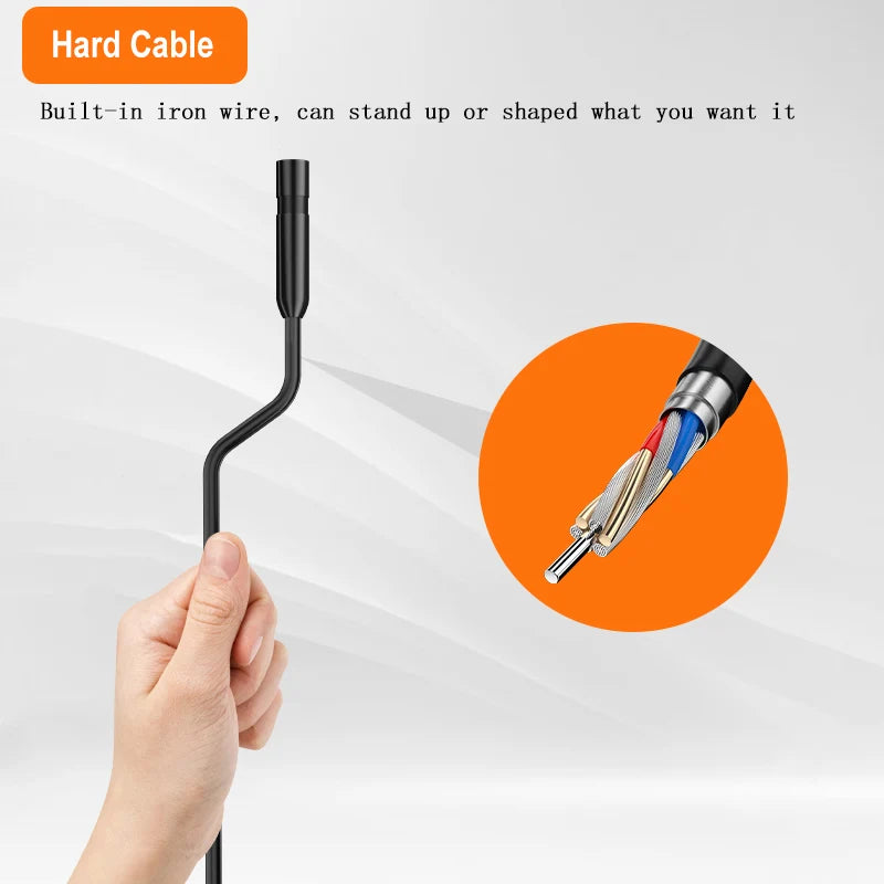 Industrial Endoscope Camera 4.3Inch Screen HD1080P USB 8MM Lens 8 LEDs 1M-100M Car Pipe Inspection Borescope Camera Waterproof