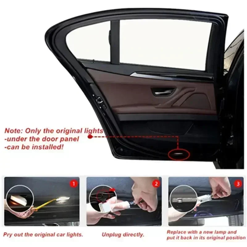 BMW Led Car Door HD Light Laser Projector Welcome Lamp For 3 5 6 7 1 Series Z4 X3 X6 E81 E71 E90 E93 F30 F10 E92 E60 Accessories