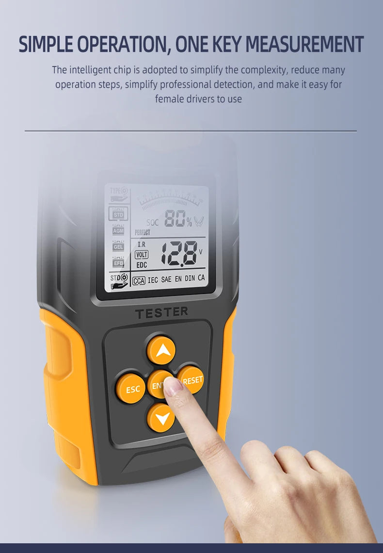 Digital Car Battery Analyzer Diagnostic Tool CCA Internal Resistance Tester Charging Scanner Car Battery Tester Capacity 12V 24V