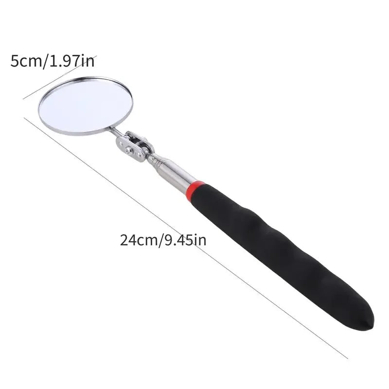 1pc Inspection Mirror 34" Extension 360° Rotation Extendable Telescopic Handle Retractable Lighted Tool On A Stick For Me