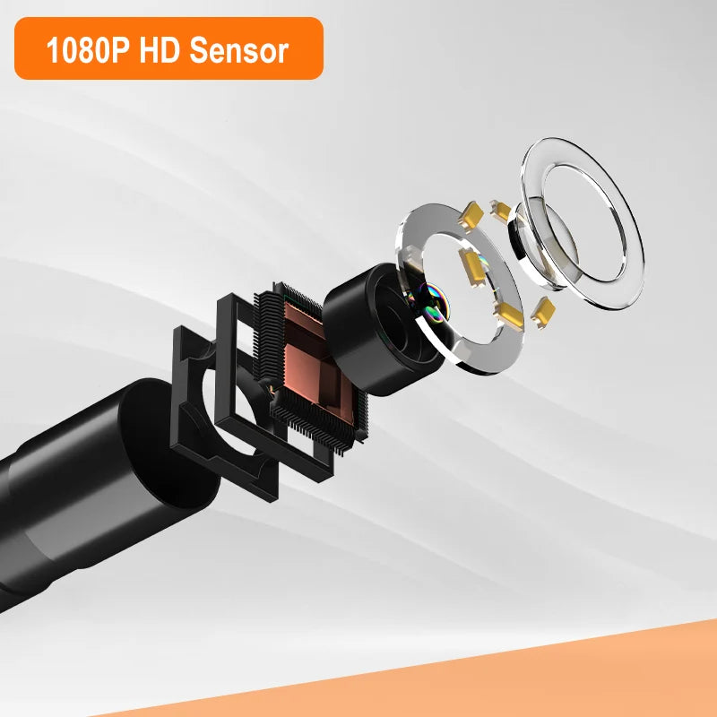 Industrial Endoscope Camera 4.3Inch Screen HD1080P USB 8MM Lens 8 LEDs 1M-100M Car Pipe Inspection Borescope Camera Waterproof