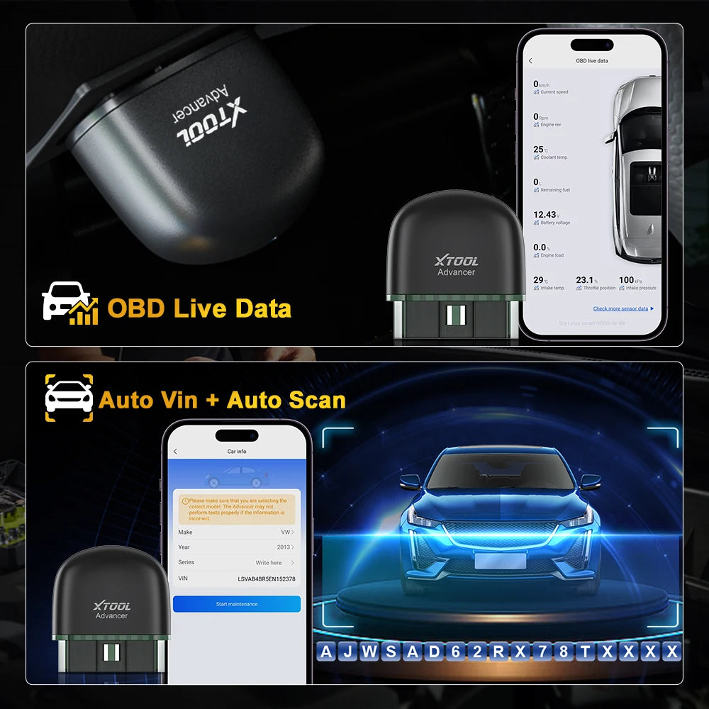 XTOOL AD20PRO OBD2 Code Reader Full System Car Diagnostic Tool Oil Reset & Battery Test AD20 pro OBD2 Bluetooth Scanner