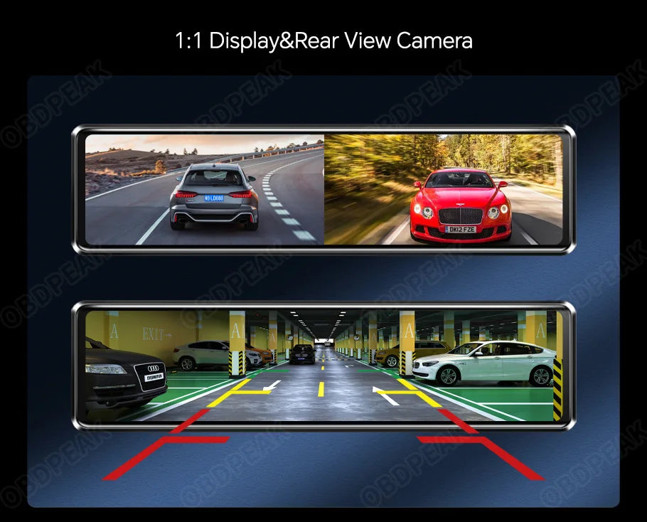 NEW H6 Dashcam 4K GPS WIFI Touch 11.26 Inch Night Vision Car DVR Dash Cam Black box Video recorder Camera Rear View Mirror