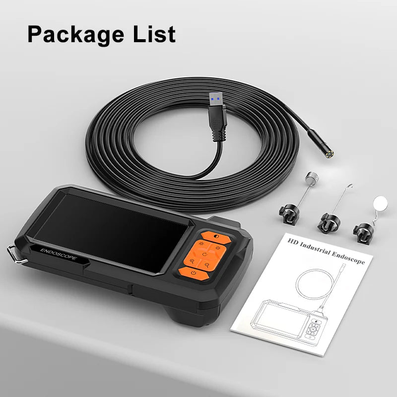Industrial Endoscope Camera 4.3Inch Screen HD1080P USB 8MM Lens 8 LEDs 1M-100M Car Pipe Inspection Borescope Camera Waterproof
