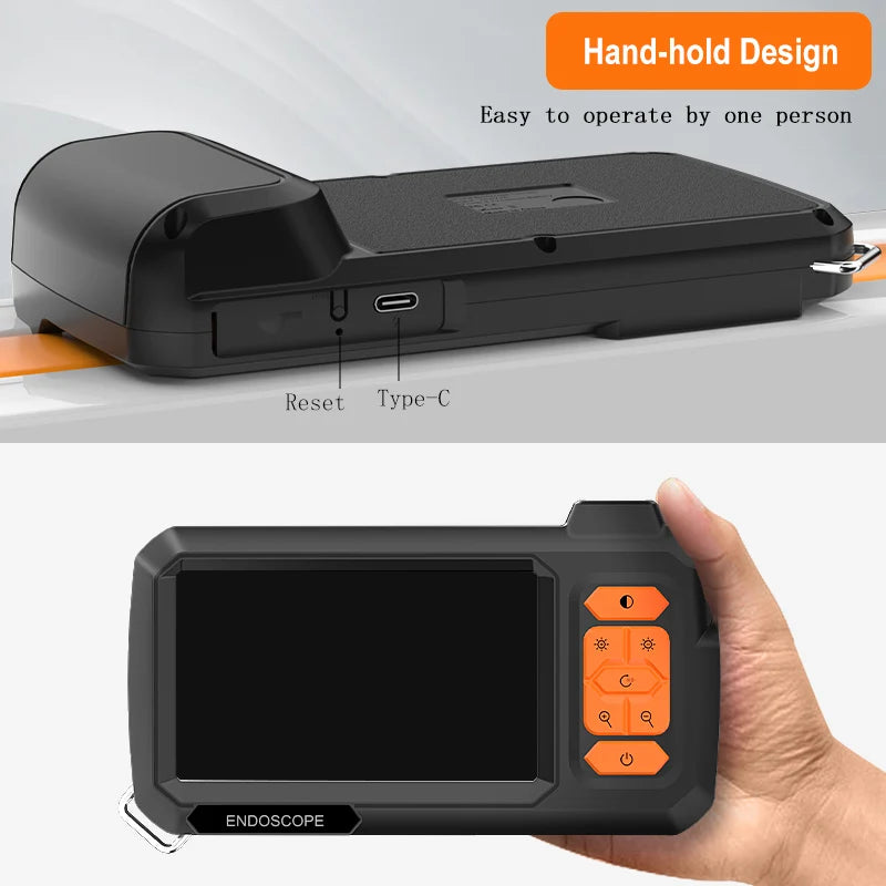 Industrial Endoscope Camera 4.3Inch Screen HD1080P USB 8MM Lens 8 LEDs 1M-100M Car Pipe Inspection Borescope Camera Waterproof