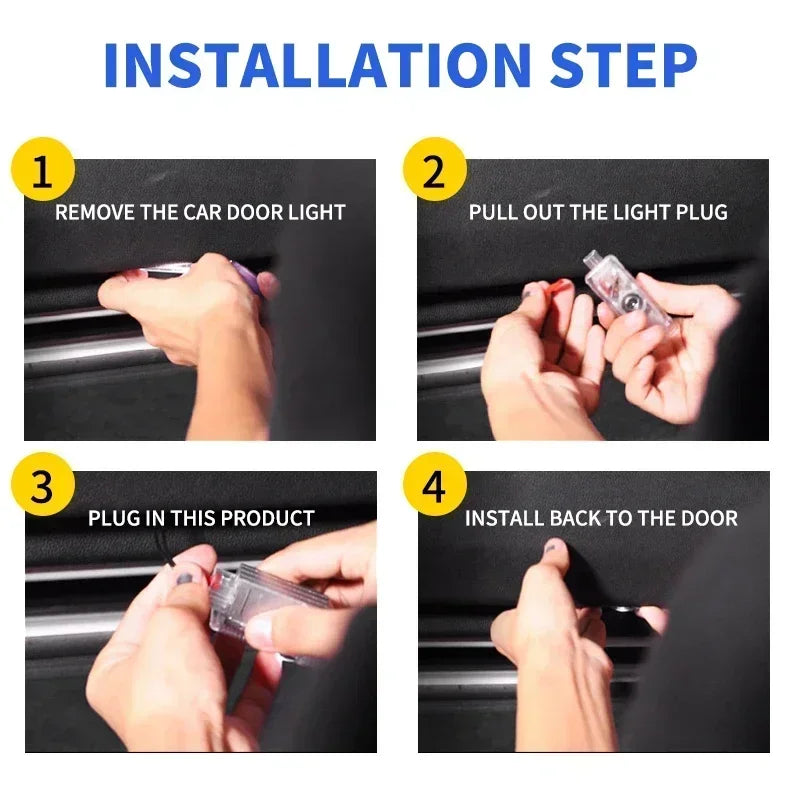 BMW Led Car Door HD Light Laser Projector Welcome Lamp For 3 5 6 7 1 Series Z4 X3 X6 E81 E71 E90 E93 F30 F10 E92 E60 Accessories