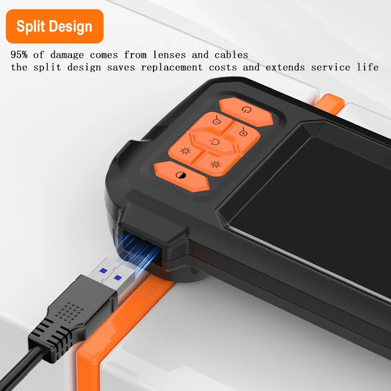 Industrial Endoscope Camera 4.3Inch Screen HD1080P USB 8MM Lens 8 LEDs 1M-100M Car Pipe Inspection Borescope Camera Waterproof