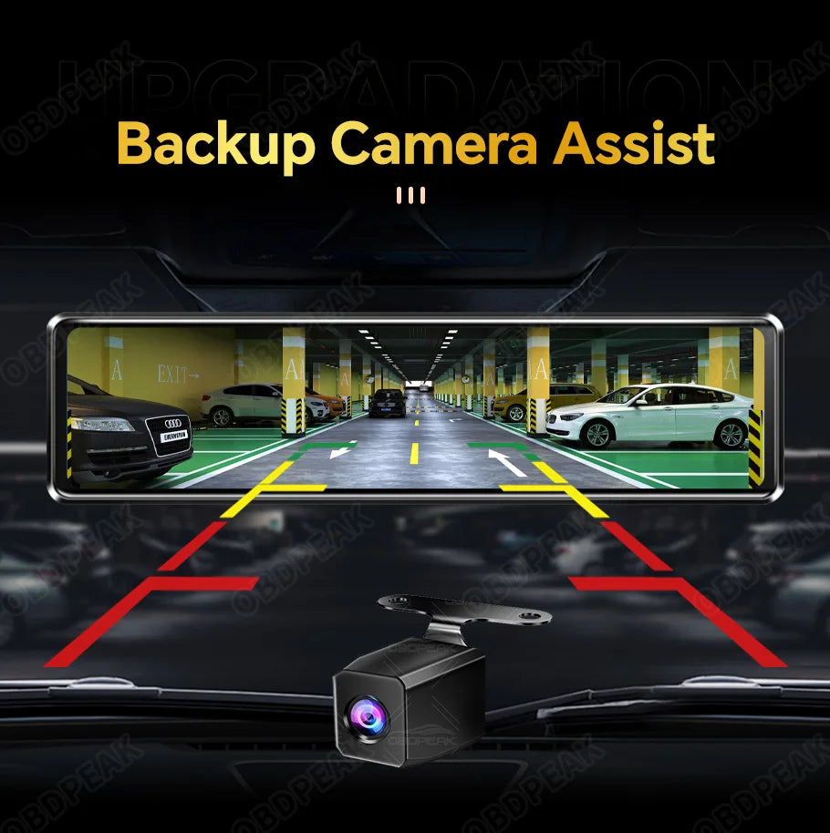 NEW H6 Dashcam 4K GPS WIFI Touch 11.26 Inch Night Vision Car DVR Dash Cam Black box Video recorder Camera Rear View Mirror