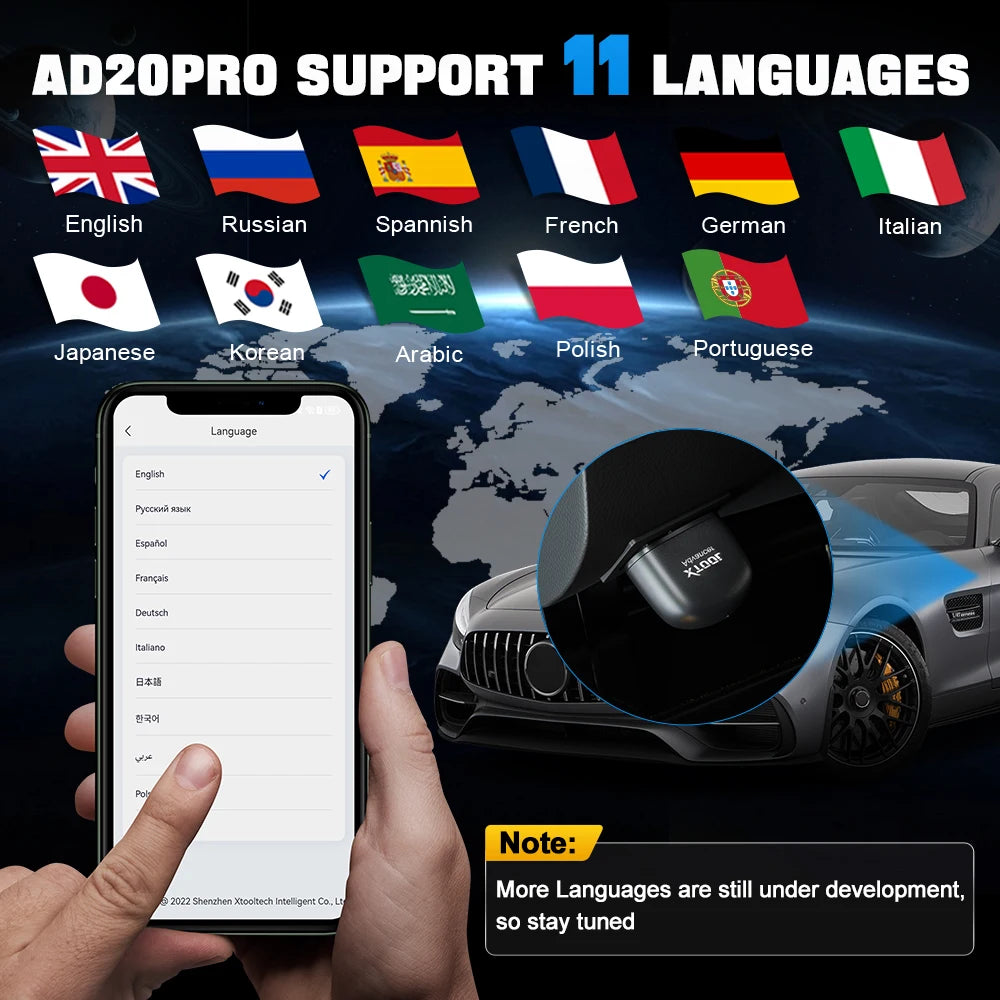 XTOOL AD20PRO OBD2 Code Reader Full System Car Diagnostic Tool Oil Reset & Battery Test AD20 pro OBD2 Bluetooth Scanner