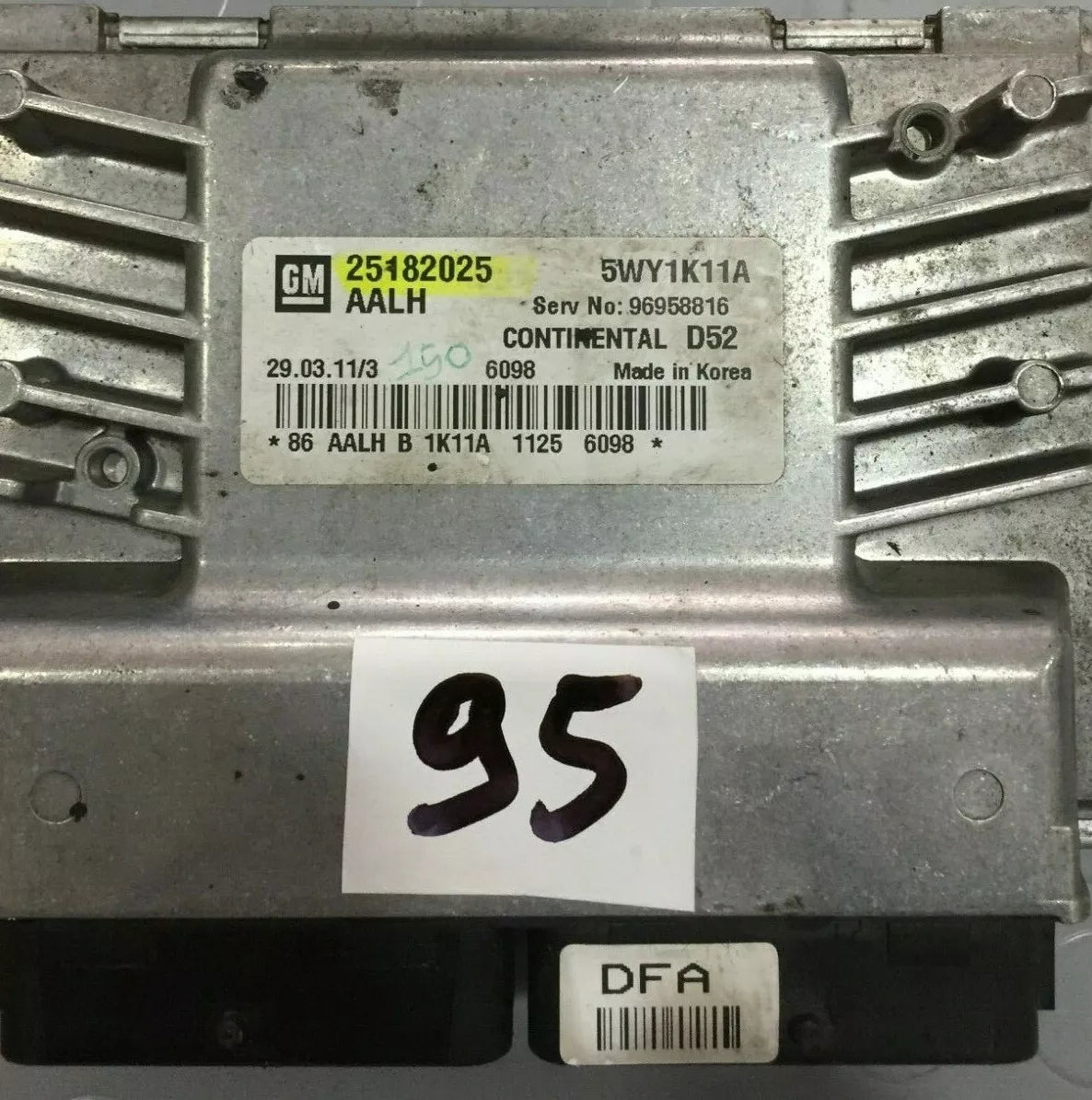 25182025 AALH - CENTRALINA MOTORE - CHEVROLET SPARK D52 5WY1K11A, GM (R95)