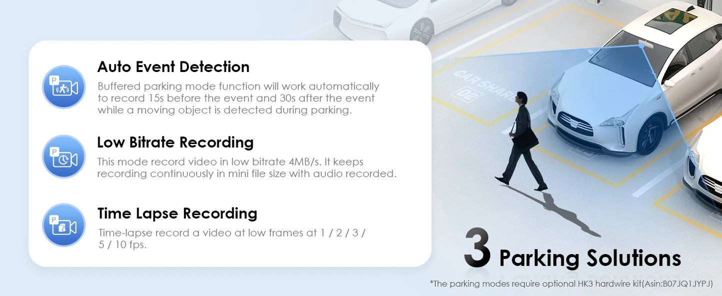 VIOFO A119 V3 2K 60fps Car Dash Cam Super Night Vision Quad HD 2560 * 1600P Car DVR with Parking Mode G-sensor optional GPS