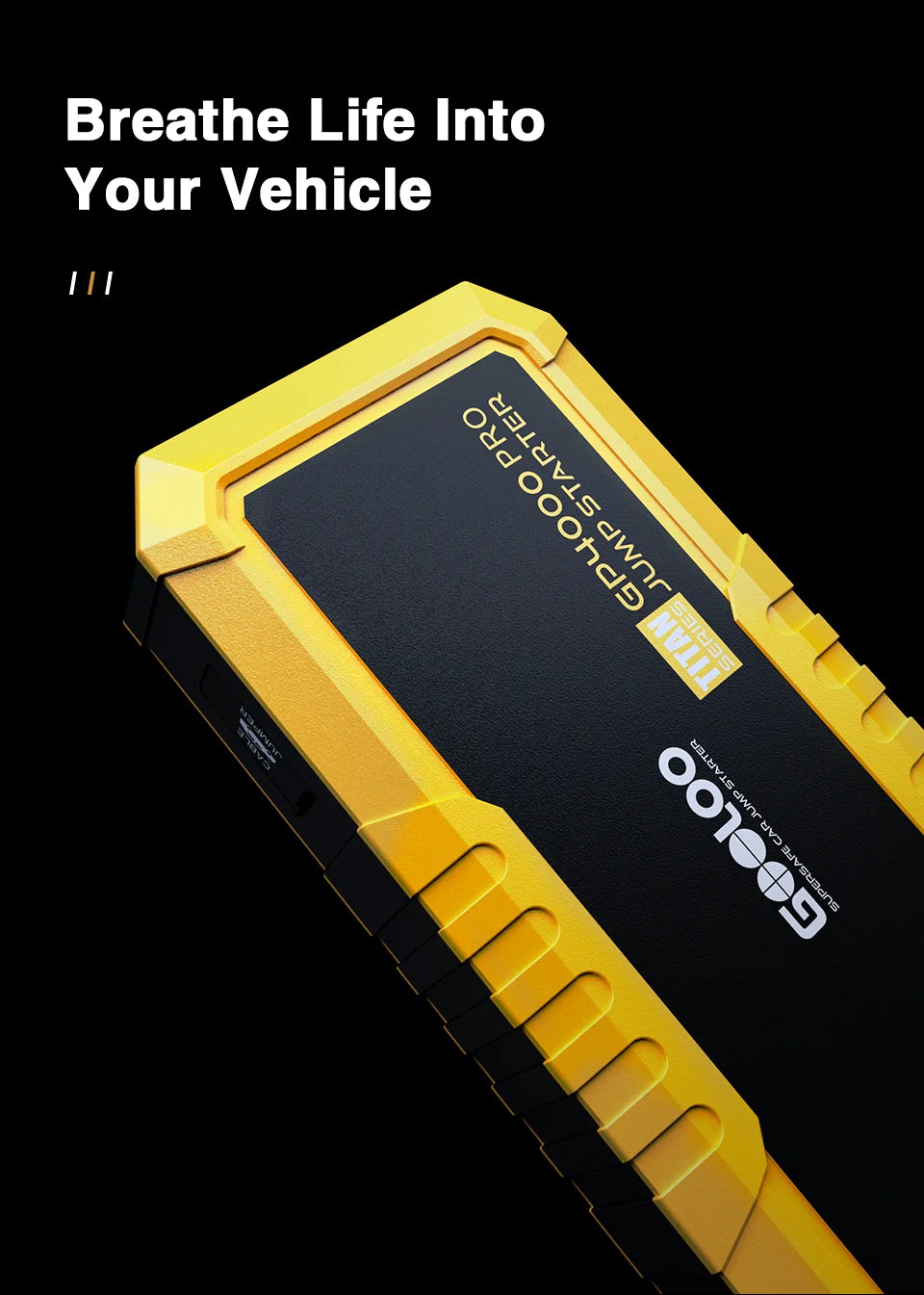 GOOLOO 4000A Start Power Bank 26800mAh Jump Starter Car Booster External Battery 12V Starting Device for Petrol Diesel Powerbank