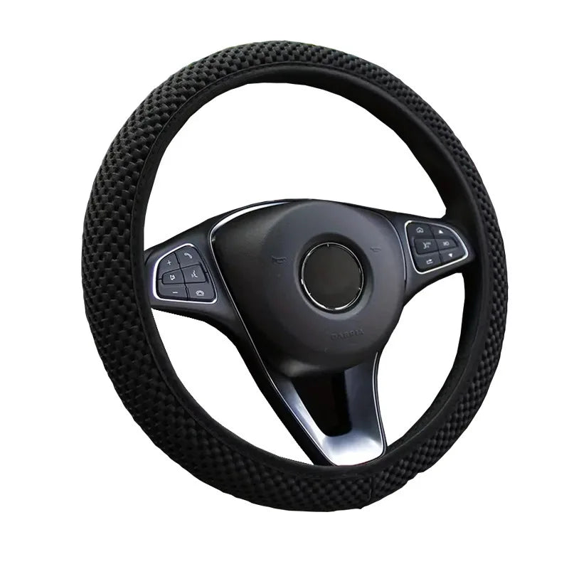 Summer Four Seasons Breathable Massage Comfortable Mesh Cloth Car Steering Wheel Cover Car Accessories For All Cars