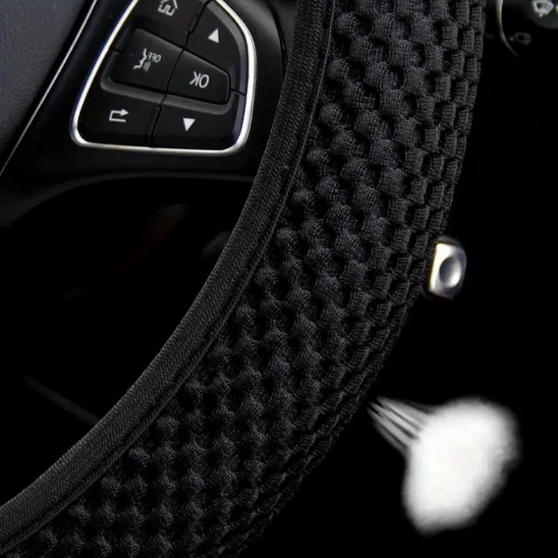 Summer Four Seasons Breathable Massage Comfortable Mesh Cloth Car Steering Wheel Cover Car Accessories For All Cars