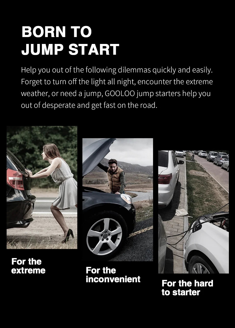 GOOLOO 4000A Start Power Bank 26800mAh Jump Starter Car Booster External Battery 12V Starting Device for Petrol Diesel Powerbank