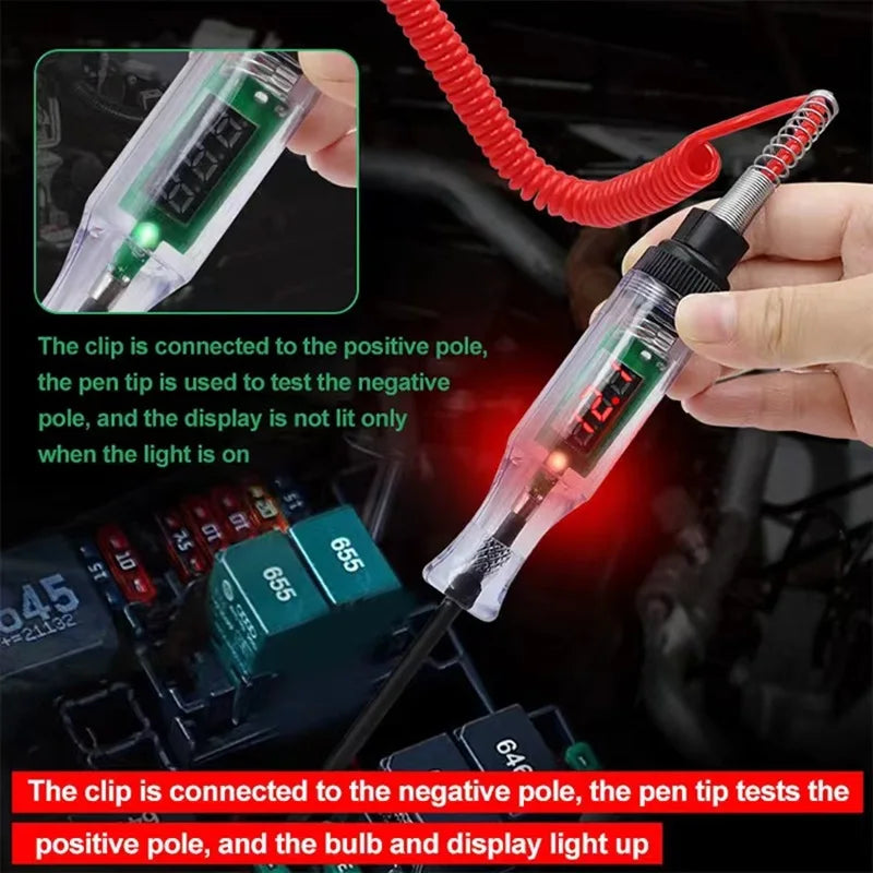 Car Truck Voltage Circuit Tester 6V 12V 24V  Auto Car Diagnostic Probe Test Pen Light Bulb Electric Measuring Pen Repair Tools
