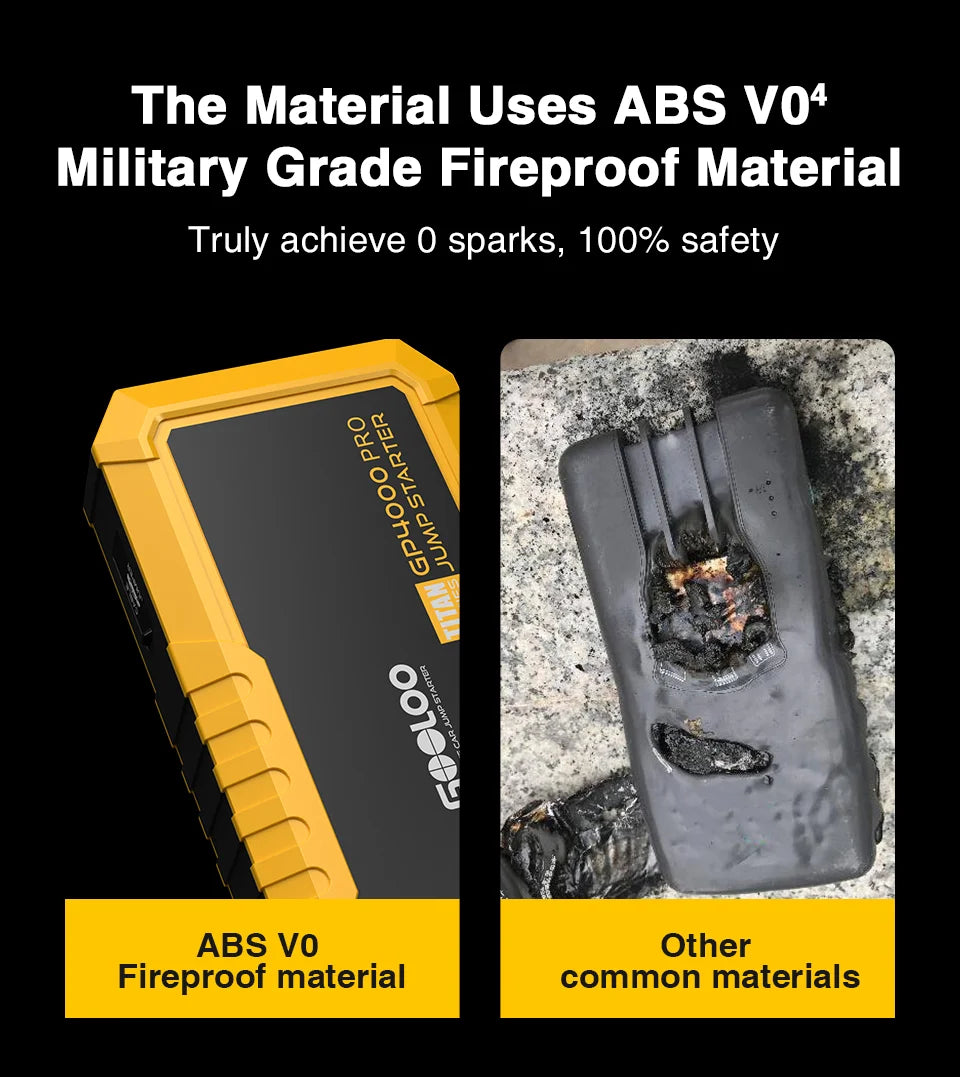 GOOLOO 4000A Start Power Bank 26800mAh Jump Starter Car Booster External Battery 12V Starting Device for Petrol Diesel Powerbank