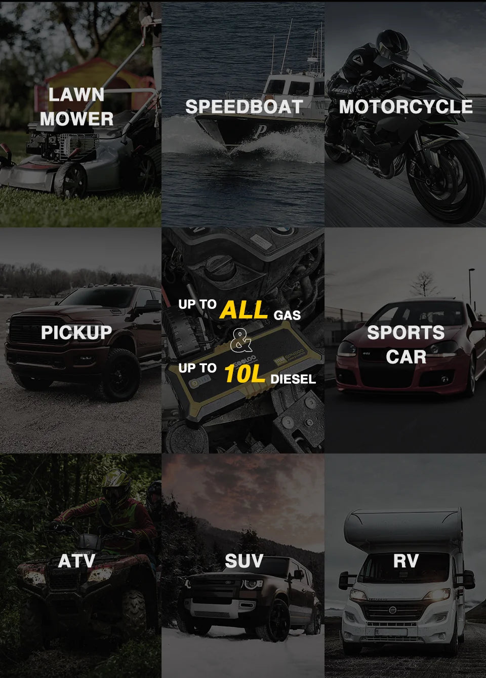 GOOLOO 4000A Start Power Bank 26800mAh Jump Starter Car Booster External Battery 12V Starting Device for Petrol Diesel Powerbank