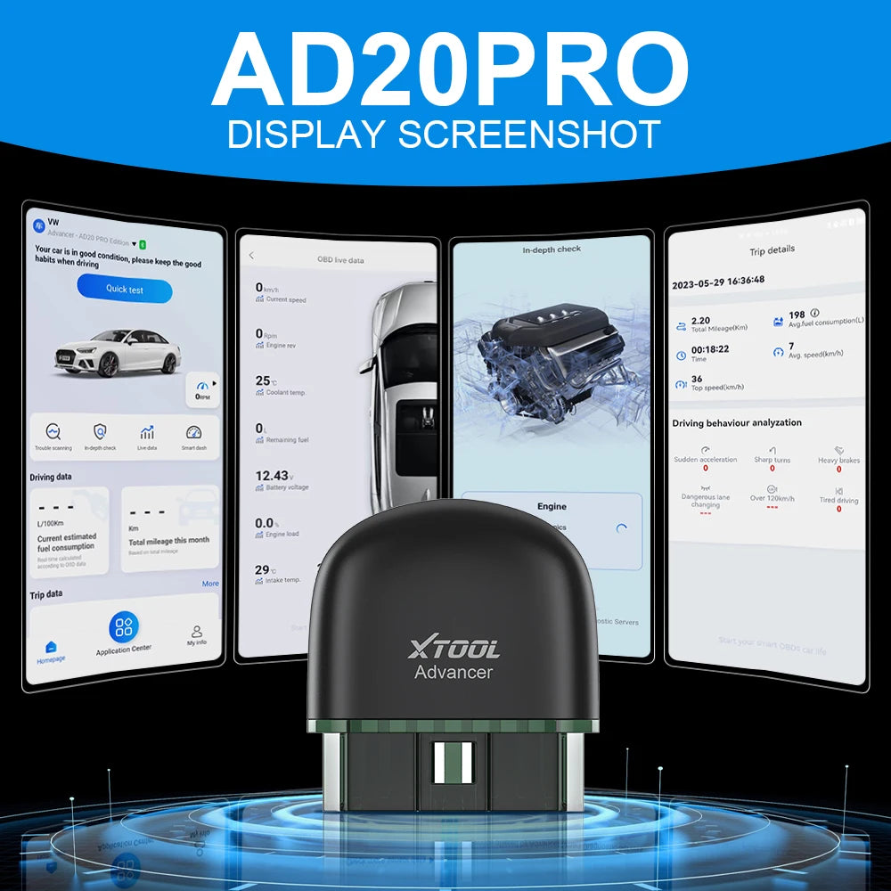 XTOOL AD20PRO OBD2 Code Reader Full System Car Diagnostic Tool Oil Reset & Battery Test AD20 pro OBD2 Bluetooth Scanner
