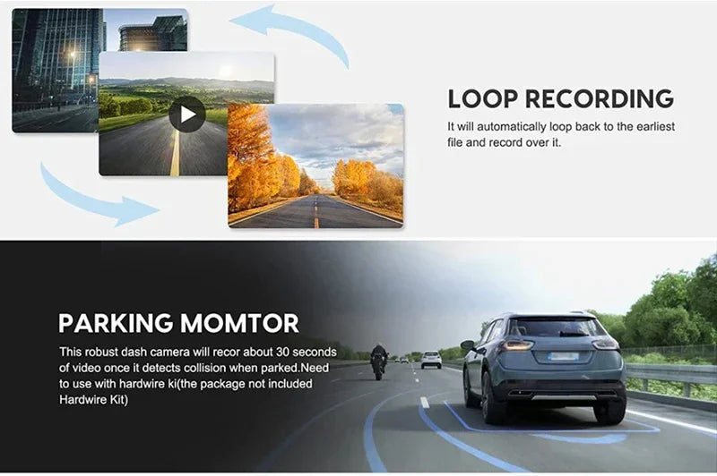 4K Car Rearview Mirror Dash Cam Wireless CarPlay Android Auto GPS Night Vision Video Camera Loop Recording 5G WiFi Parking Mode